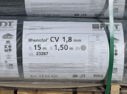 Membrană PVC hidroizolantă pentru acoperiș FDT RHENOFOL CV 1,8mm 15x1,50m