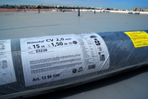 Membrană PVC hidroizolantă pentru acoperiș FDT RHENOFOL CV 2.0mm 15x1,50m