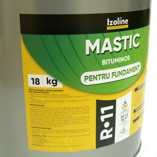 Mastic bituminos "pentru Fundament", căldare de 18kg