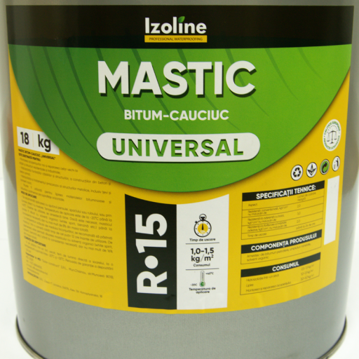 Mastic bitum-cauciuc "UNIVERSAL", căldare de 18kg