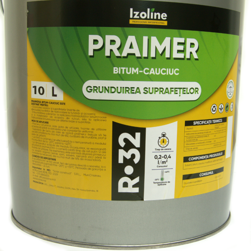 Праймер битумный битумно-каучуковый, ведро 3л