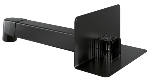 Gura de scurgere pentru parapet VC-PP 100x100 cu parafrunzar și cot unghiular