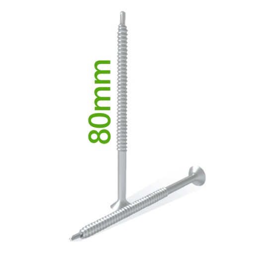 Șurub pentru inel de ancorare Proplug cu vârf de foraj, dimensiunea 4,8x80 mm (250 buc./set).